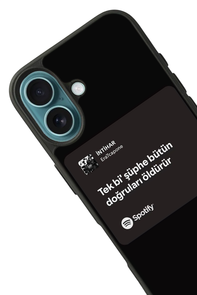 iPhone 16 Uyumlu Sarki Sozleri Tasarımlı Glossy Premium Kılıf
