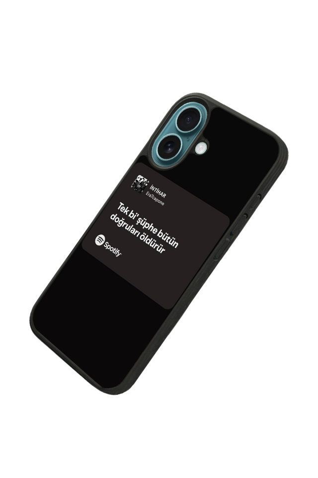 iPhone 16 Uyumlu Sarki Sozleri Tasarımlı Glossy Premium Kılıf