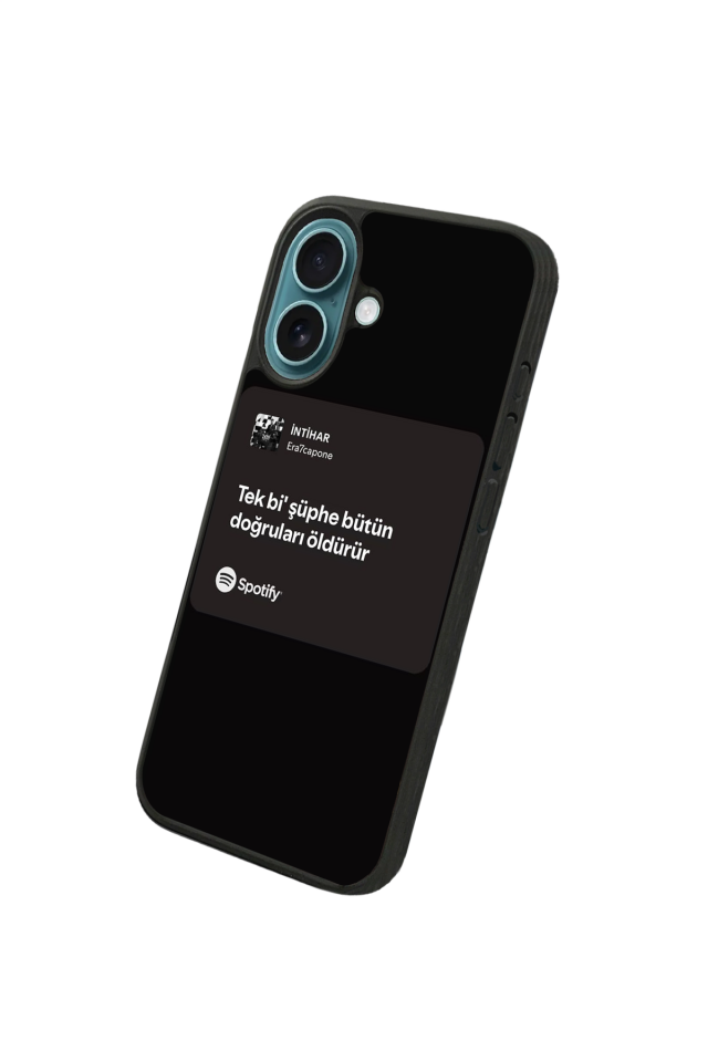 iPhone 16 Uyumlu Sarki Sozleri Tasarımlı Glossy Premium Kılıf