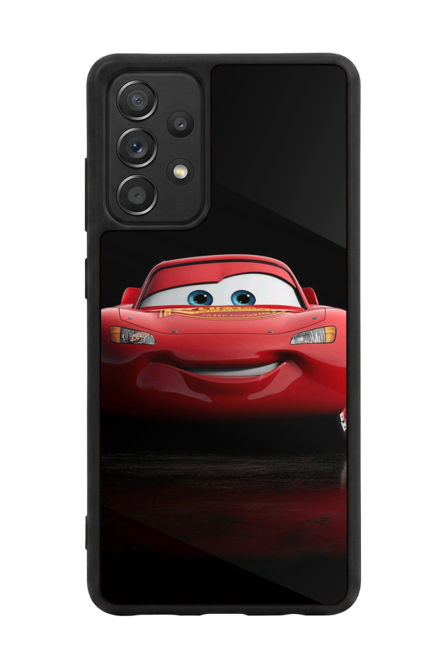 Samsung Galaxy A72 Uyumlu Şimsek McQueen Tasarımlı Glossy Premium Kılıf