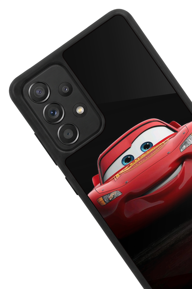 Samsung Galaxy A72 Uyumlu Şimsek McQueen Tasarımlı Glossy Premium Kılıf