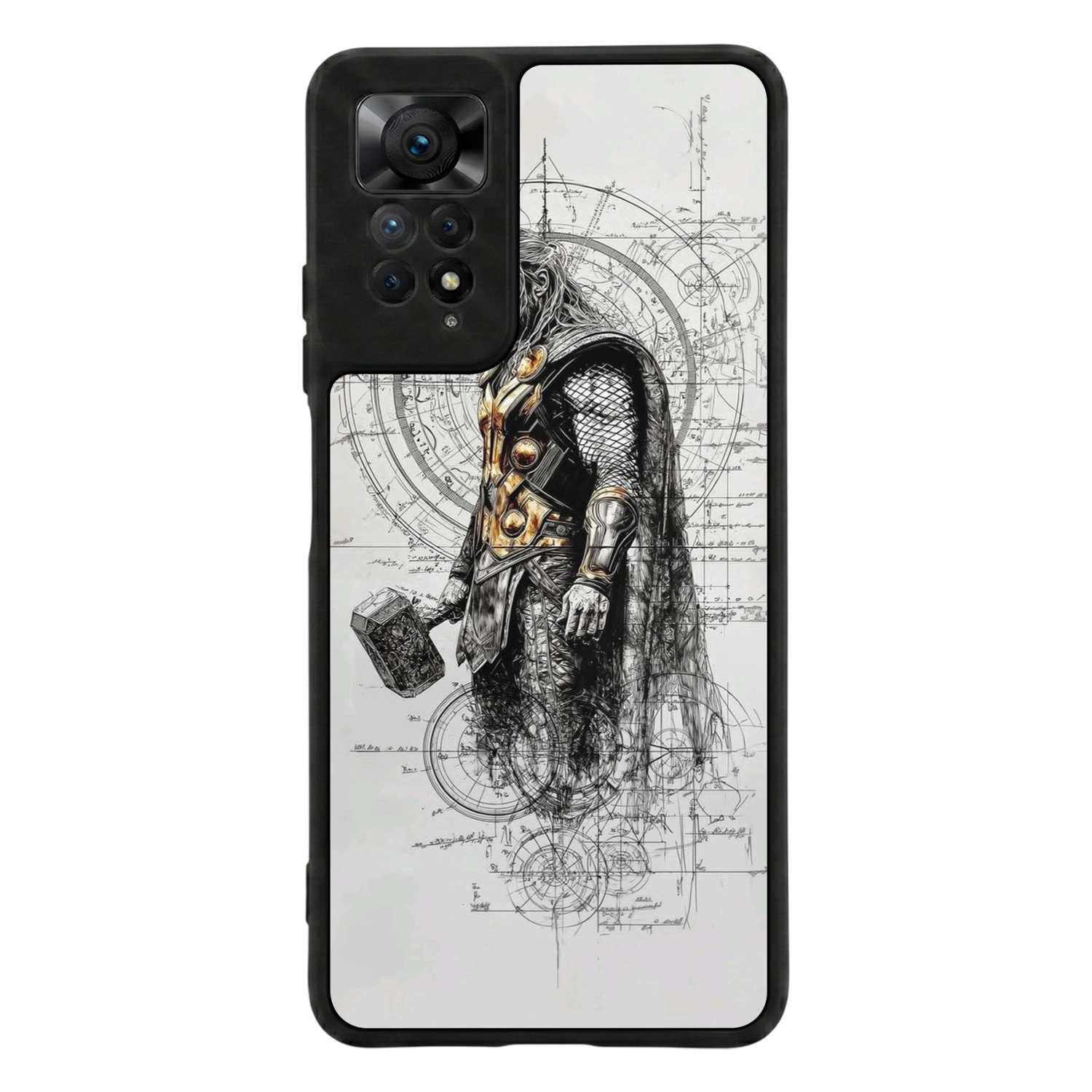 Xiaomi Redmi Note 11 Pro Uyumlu Thor Tasarımlı Glossy Premium Kılıf