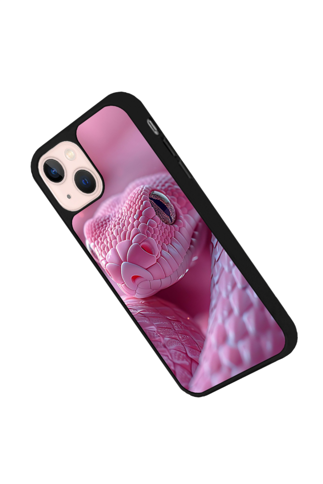 iPhone 13/14 Uyumlu Yılan Tasarımlı Glossy Premium Kılıf