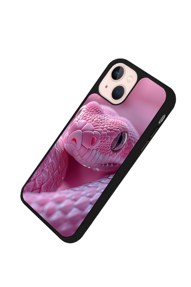 iPhone 13/14 Uyumlu Yılan Tasarımlı Glossy Premium Kılıf