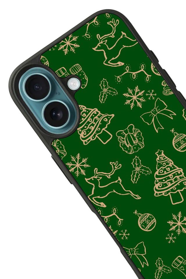 iPhone 16 Plus Uyumlu Yilbasi Christmas Tasarımlı Glossy Premium Kılıf
