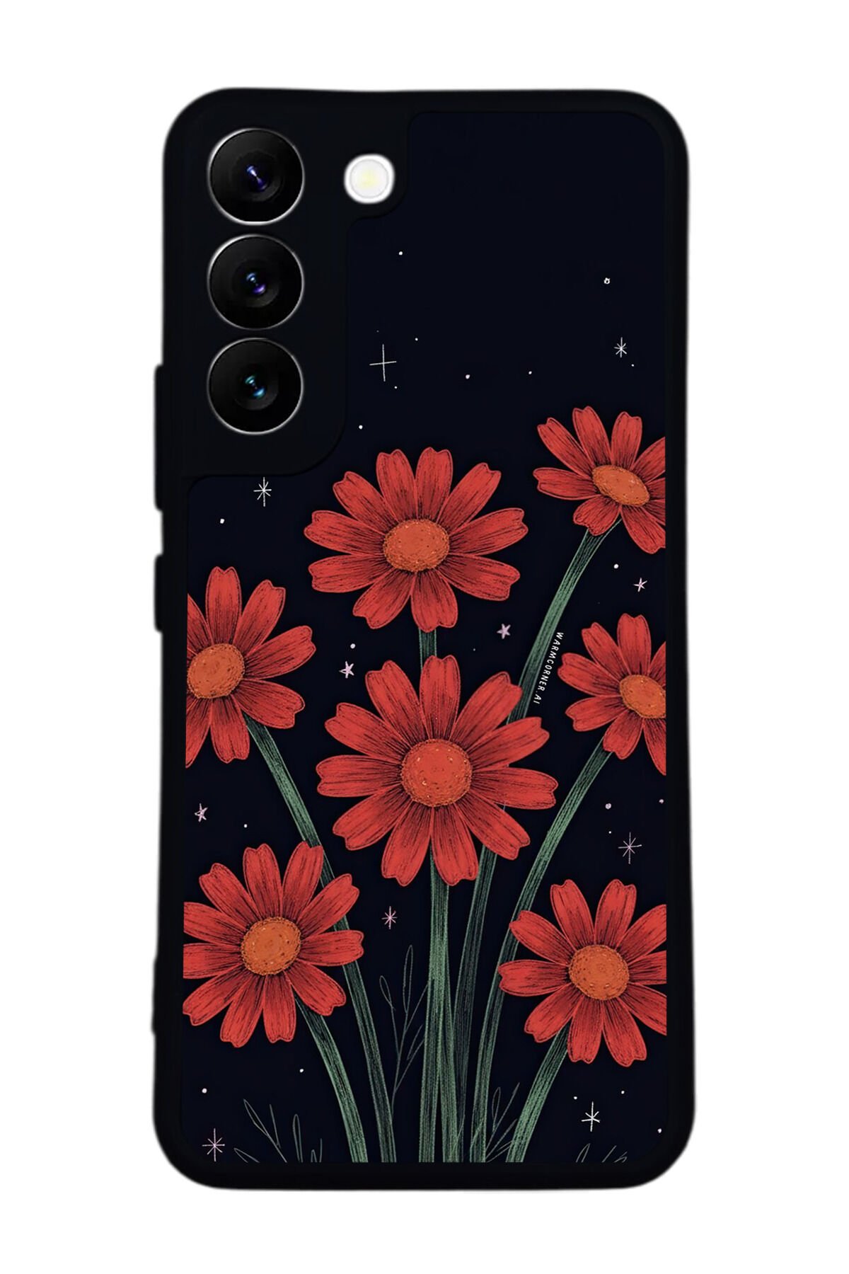 Samsung Galaxy S22 Uyumlu Floral Tasarımlı Glossy Premium Kılıf