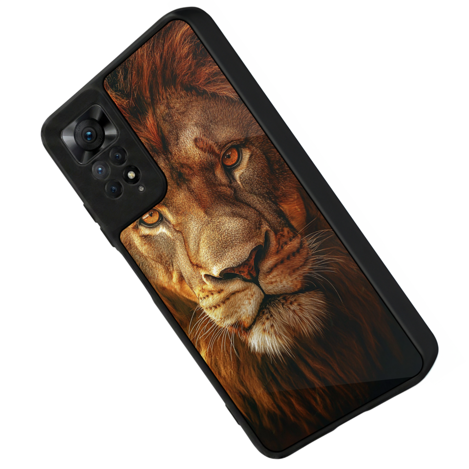 Xiaomi Redmi Note 12 Pro Uyumlu Aslan Tasarımlı Glossy Premium Kılıf
