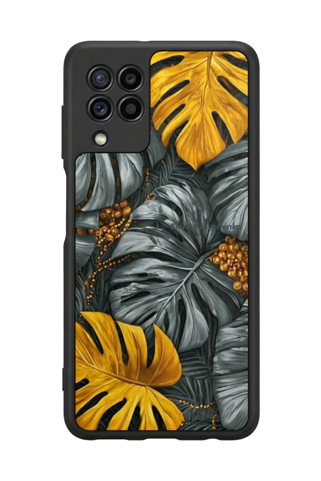 Samsung Galaxy M22 Uyumlu Botanik Tasarımlı Glossy Premium Kılıf