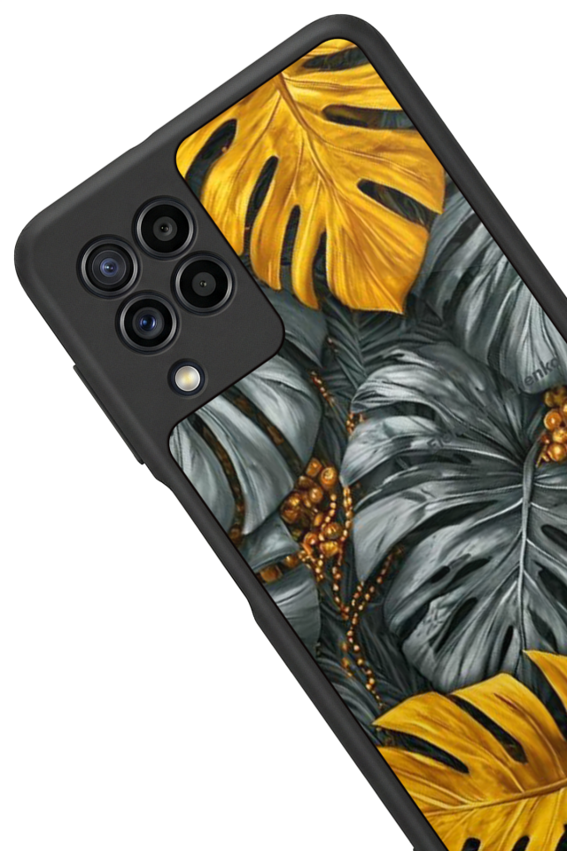 Samsung Galaxy M22 Uyumlu Botanik Tasarımlı Glossy Premium Kılıf