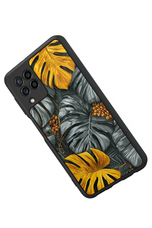 Samsung Galaxy M22 Uyumlu Botanik Tasarımlı Glossy Premium Kılıf