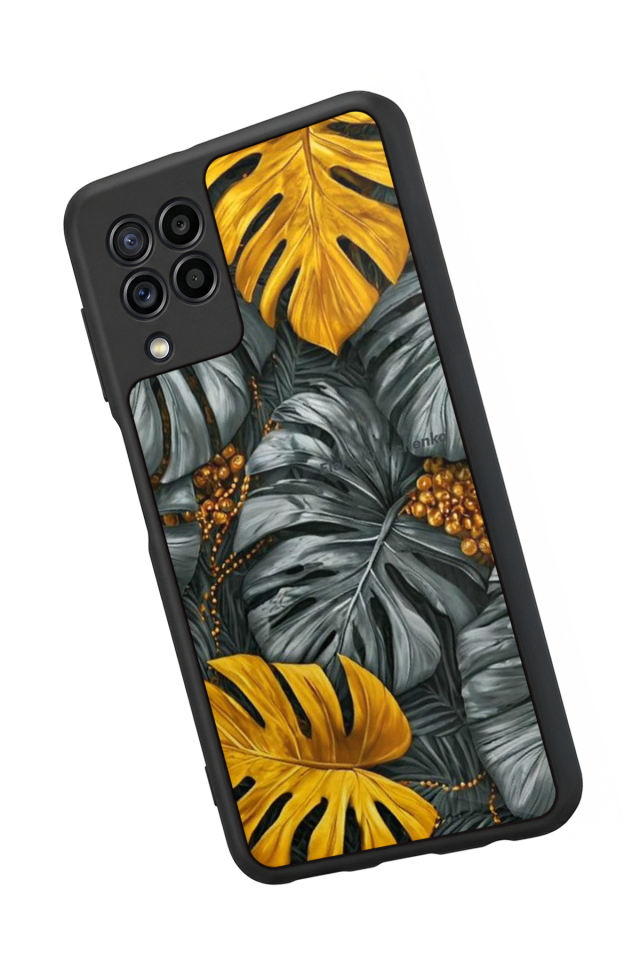 Samsung Galaxy M22 Uyumlu Botanik Tasarımlı Glossy Premium Kılıf
