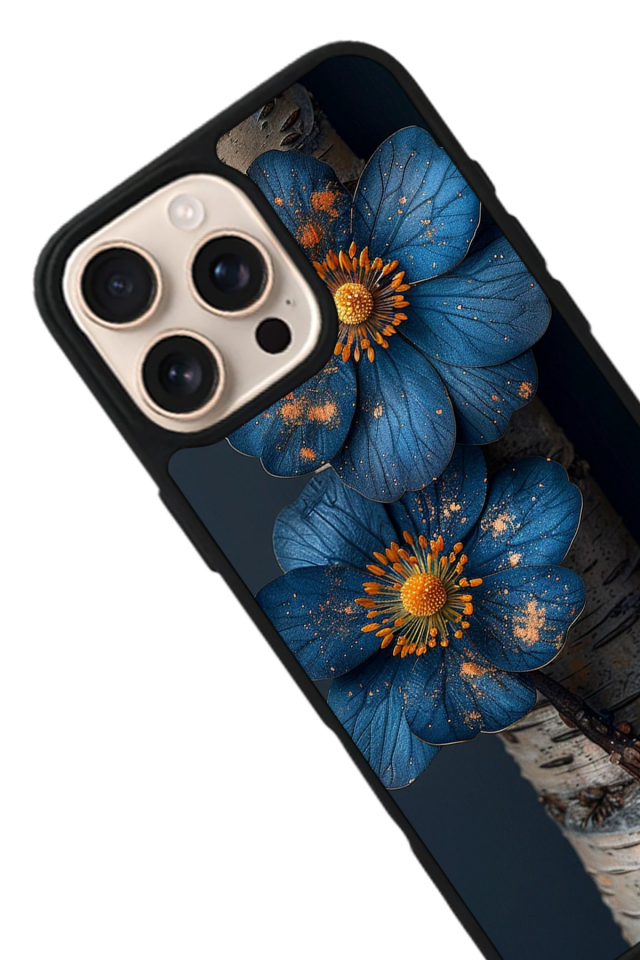 iPhone 16 Pro Uyumlu Cicek Tasarımlı Glossy Premium Kılıf