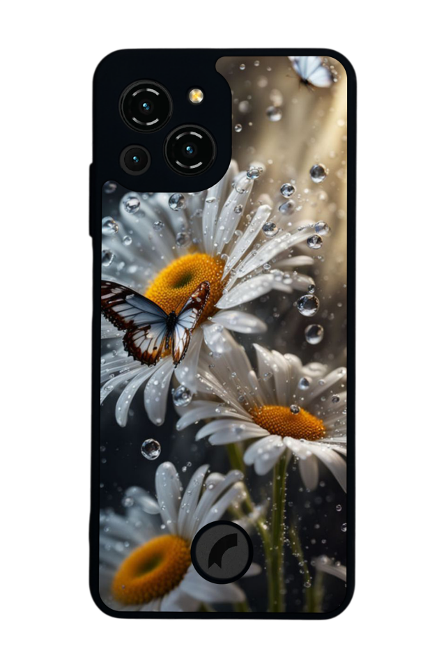 Reeder S23 Pro Max Uyumlu Cicek Tasarımlı Glossy Premium Kılıf