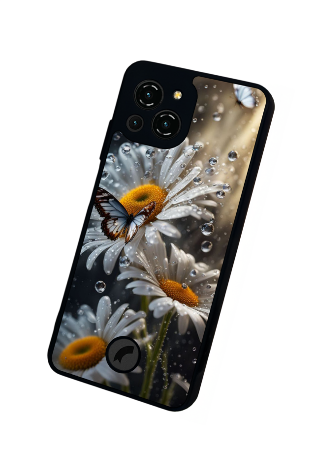 Reeder S23 Pro Max Uyumlu Cicek Tasarımlı Glossy Premium Kılıf