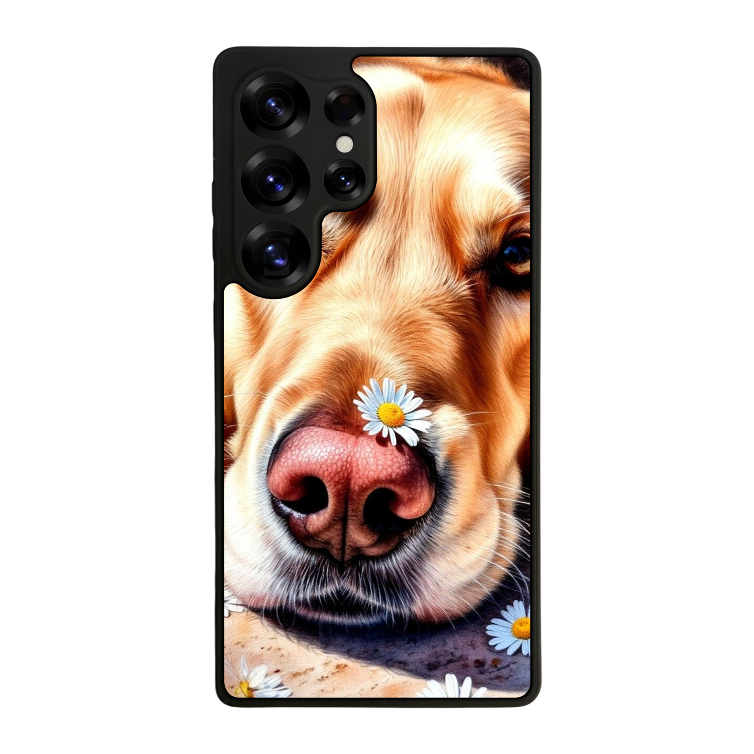 Samsung Galaxy S25 Ultra Uyumlu Golden Kopek Tasarımlı Glossy Premium Kılıf