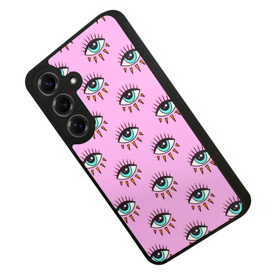 Samsung Galaxy S25 Uyumlu Göz Tasarımlı Glossy Premium Kılıf