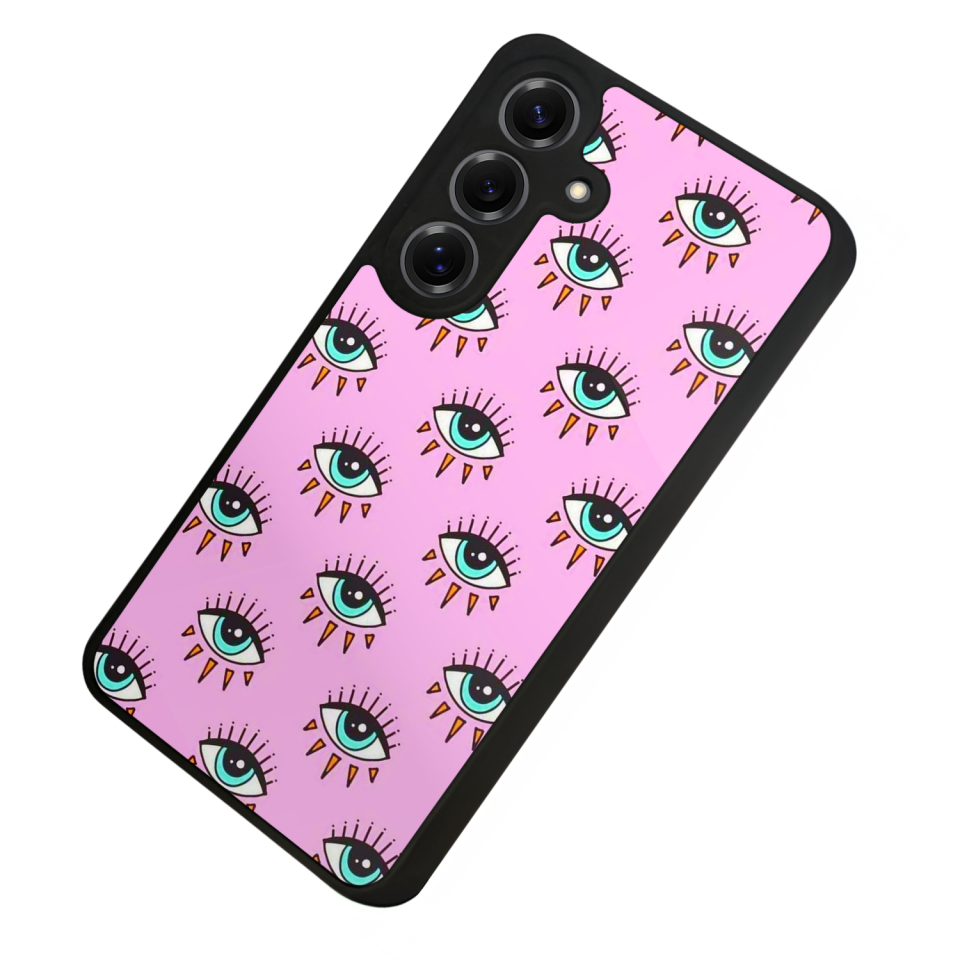 Samsung Galaxy S25 Uyumlu Göz Tasarımlı Glossy Premium Kılıf