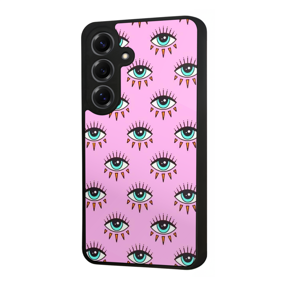 Samsung Galaxy S25 Uyumlu Göz Tasarımlı Glossy Premium Kılıf