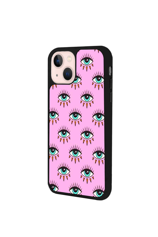iPhone 13/14 Uyumlu Göz Tasarımlı Glossy Premium Kılıf