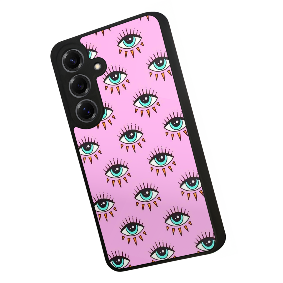 Samsung Galaxy S25 Uyumlu Göz Tasarımlı Glossy Premium Kılıf