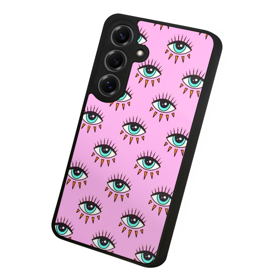 Samsung Galaxy S25 Uyumlu Göz Tasarımlı Glossy Premium Kılıf