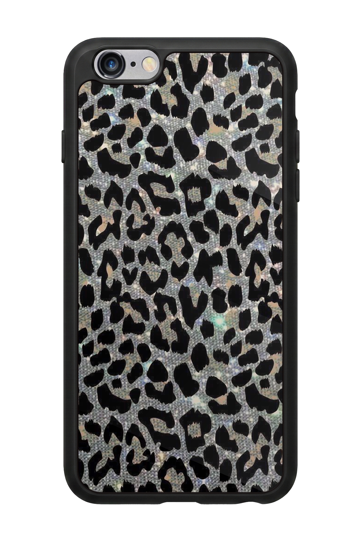 iPhone 6s Plus Uyumlu Hologram Leopar Tasarımlı Glossy Premium Kılıf