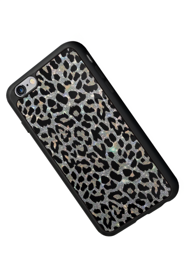 iPhone 6s Plus Uyumlu Hologram Leopar Tasarımlı Glossy Premium Kılıf