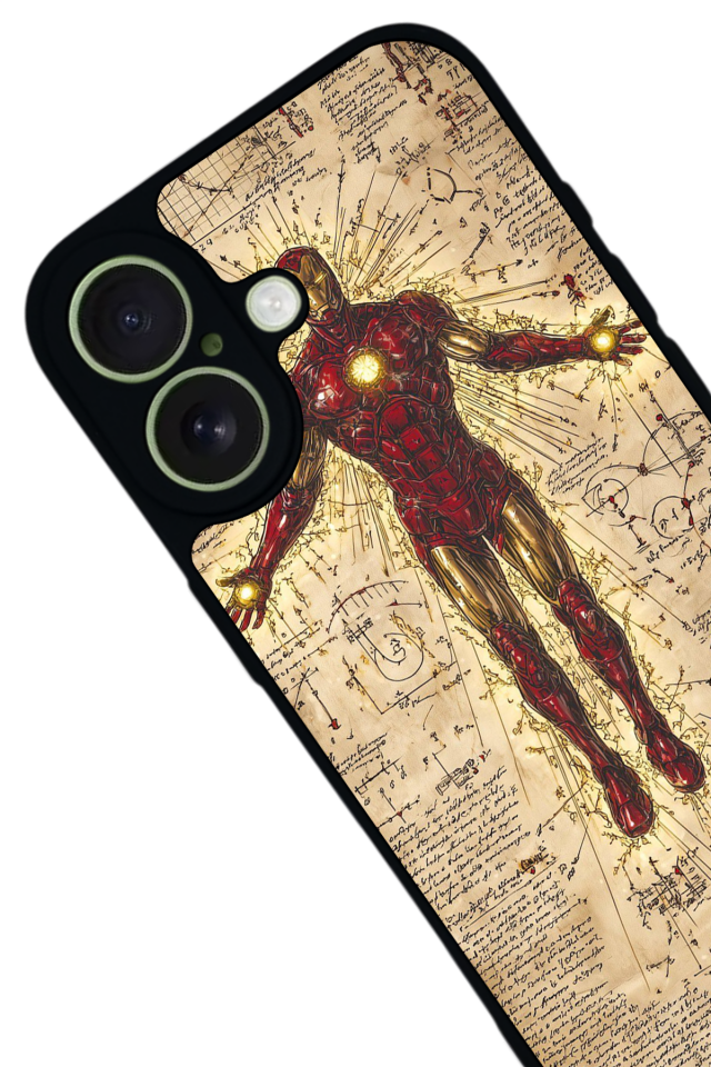 iPhone 17 Uyumlu  Iron Man ( Demir Adam ) Tasarımlı Glossy Premium Kılıf