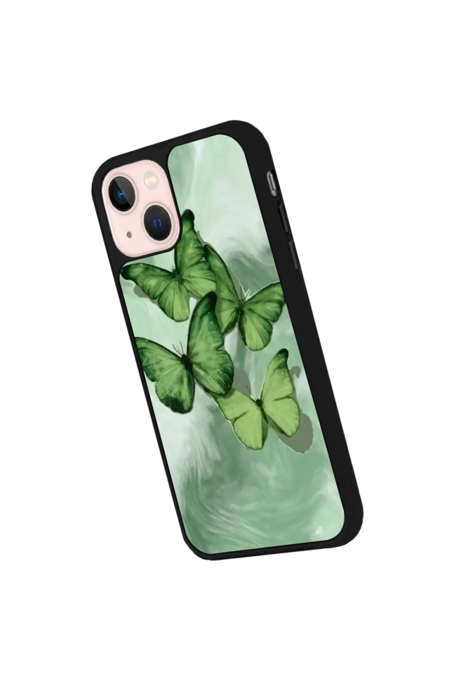 iPhone 13 Mini Uyumlu Kelebek Tasarımlı Glossy Premium Kılıf