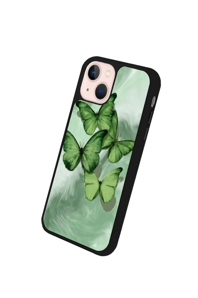 iPhone 13 Mini Uyumlu Kelebek Tasarımlı Glossy Premium Kılıf