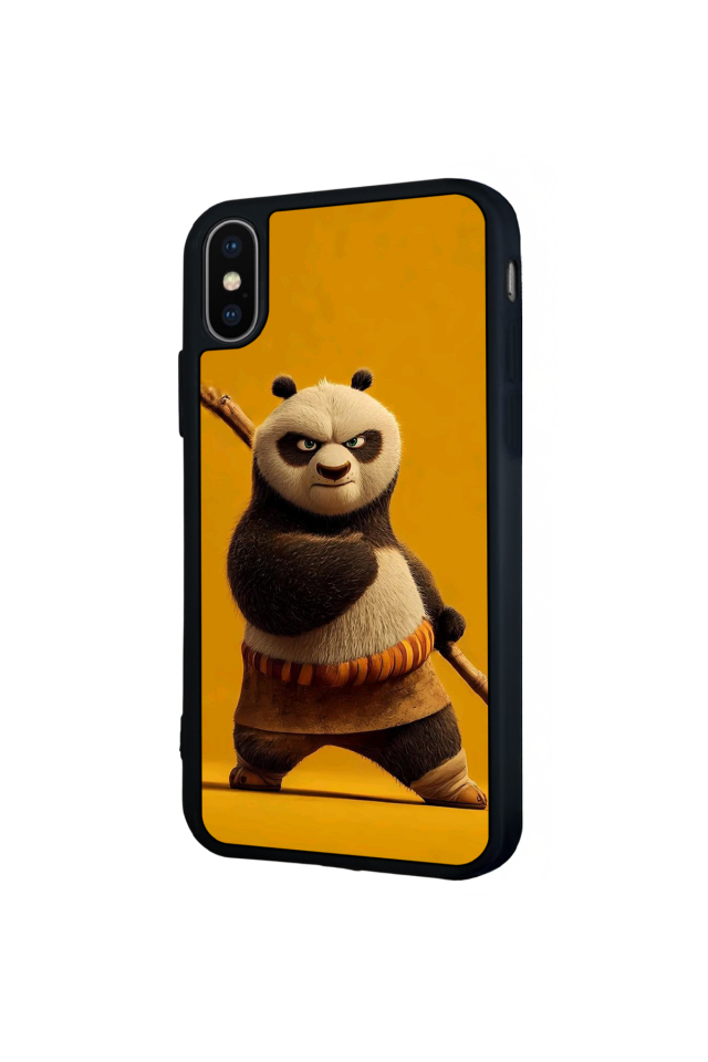 iPhone X/ XS Uyumlu Kung Fu Panda Tasarımlı Glossy Premium Kılıf