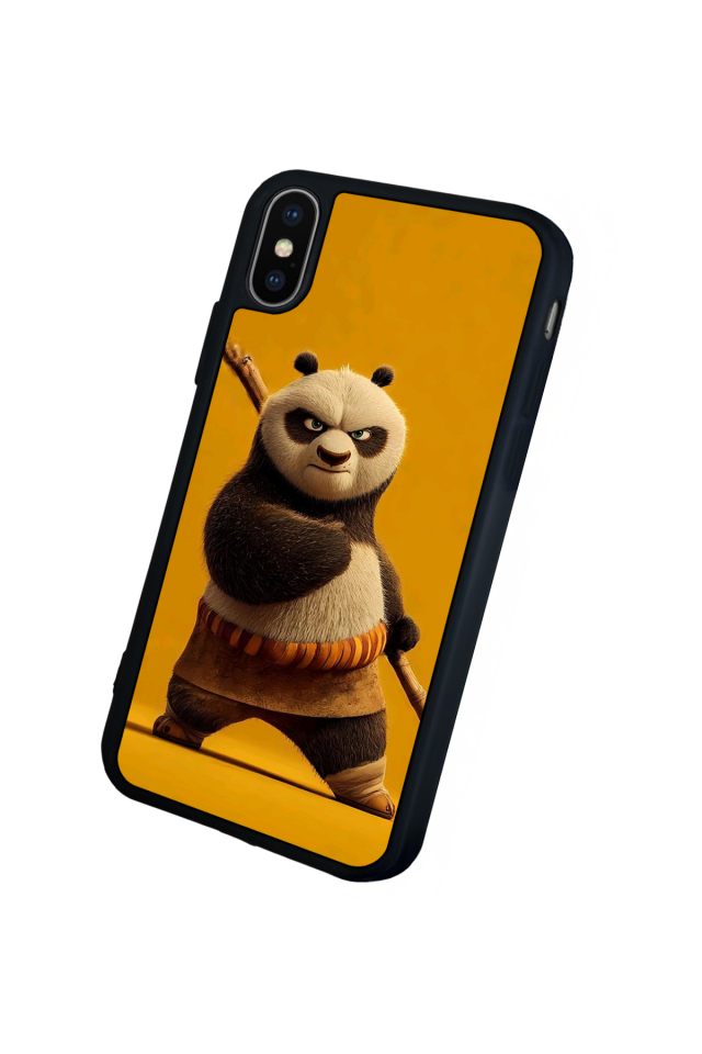 iPhone X/ XS Uyumlu Kung Fu Panda Tasarımlı Glossy Premium Kılıf