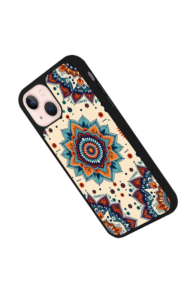 iPhone 15 Plus Uyumlu Mandaal Tasarımlı Glossy Premium Kılıf