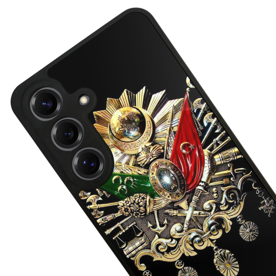 Samsung Galaxy S25 Uyumlu Osmanli Tugrasi Tasarımlı Glossy Premium Kılıf