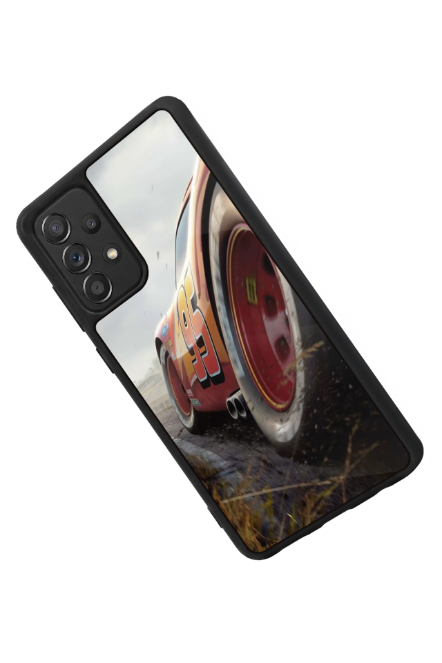 Samsung Galaxy A72 Uyumlu Şimsek McQueen Tasarımlı Glossy Premium Kılıf