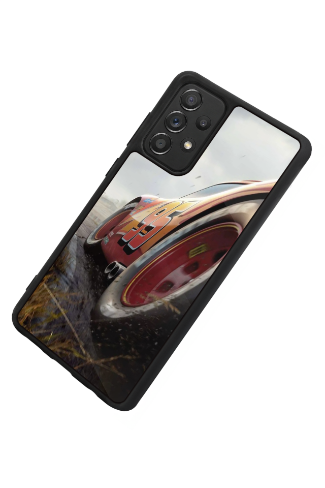 Samsung Galaxy A72 Uyumlu Şimsek McQueen Tasarımlı Glossy Premium Kılıf