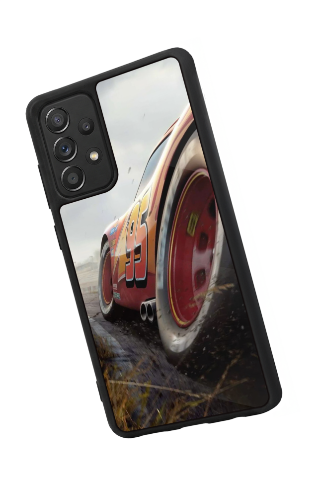 Samsung Galaxy A72 Uyumlu Şimsek McQueen Tasarımlı Glossy Premium Kılıf