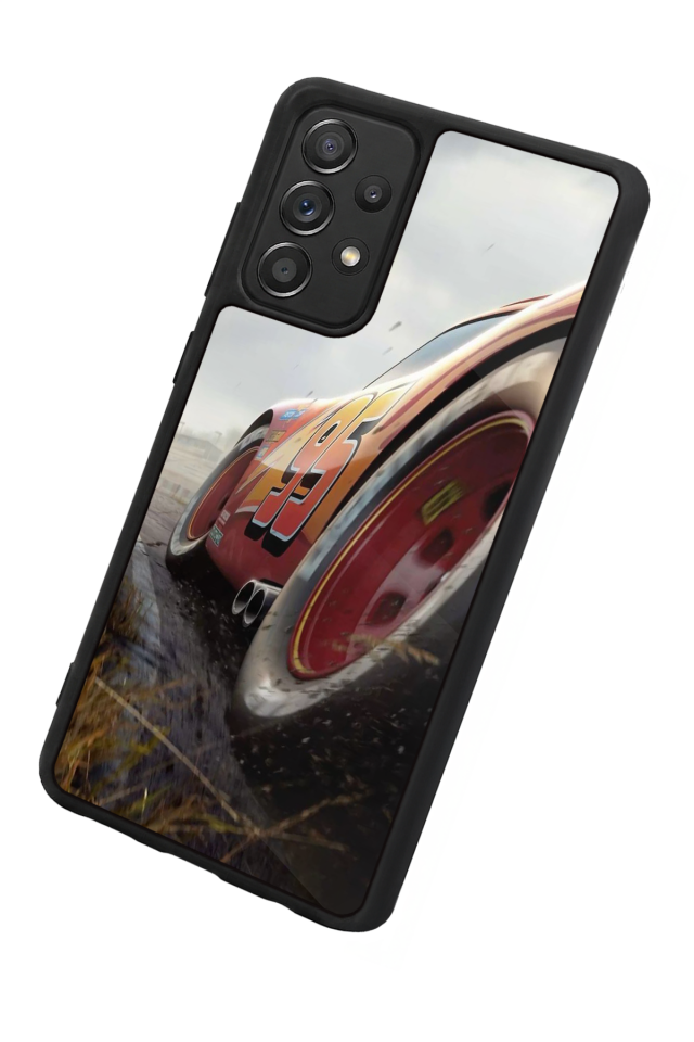 Samsung Galaxy A72 Uyumlu Şimsek McQueen Tasarımlı Glossy Premium Kılıf