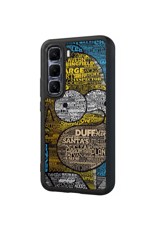 Infinix Hot 60 Pro Plus Uyumlu The Simpsons Tasarımlı Glossy Premium Kılıf