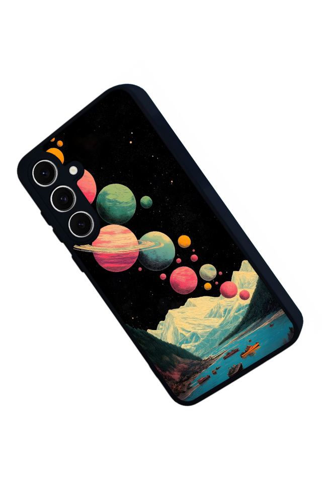 Samsung Galaxy A16 Uyumlu Uzay Tasarımlı Glossy Premium Kılıf