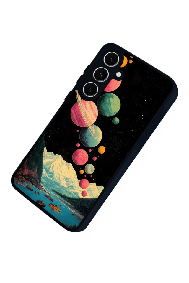 Samsung Galaxy A16 Uyumlu Uzay Tasarımlı Glossy Premium Kılıf