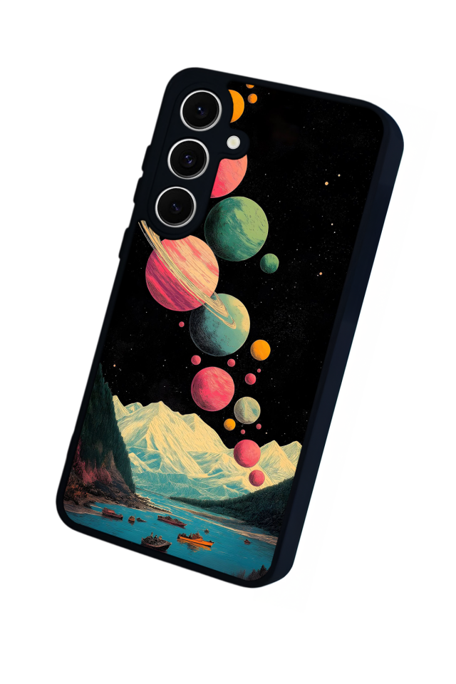 Samsung Galaxy A16 Uyumlu Uzay Tasarımlı Glossy Premium Kılıf