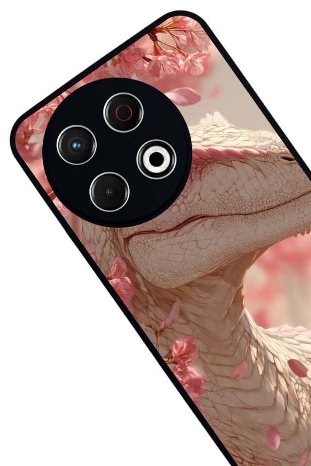 Tecno Spark 30 Pro Uyumlu Dinazor Tasarımlı Glossy Premium Kılıf