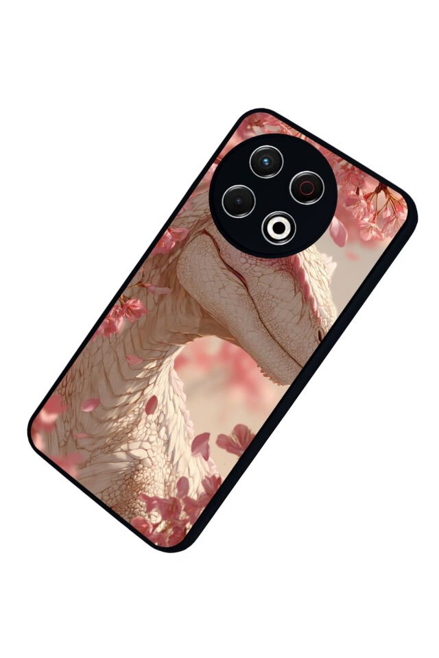 Tecno Spark 30 Pro Uyumlu Dinazor Tasarımlı Glossy Premium Kılıf
