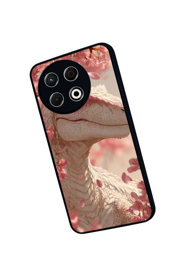 Tecno Spark 30 Pro Uyumlu Dinazor Tasarımlı Glossy Premium Kılıf