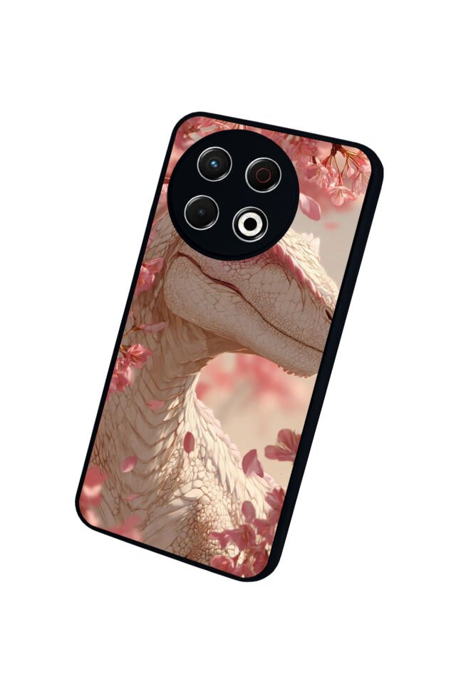 Tecno Spark 30 Pro Uyumlu Dinazor Tasarımlı Glossy Premium Kılıf