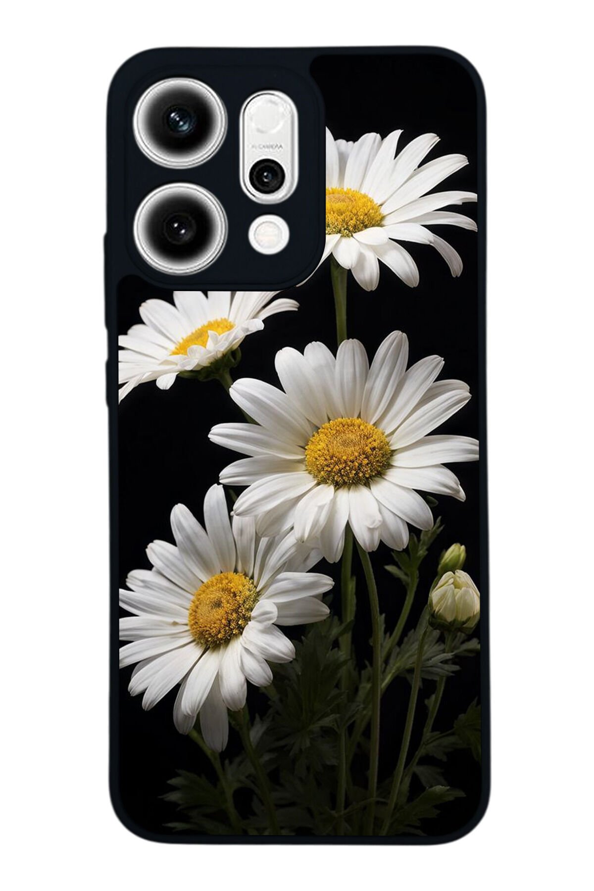 Oppo Reno 14 Uyumlu Papatya Tasarımlı Glossy Premium Kılıf