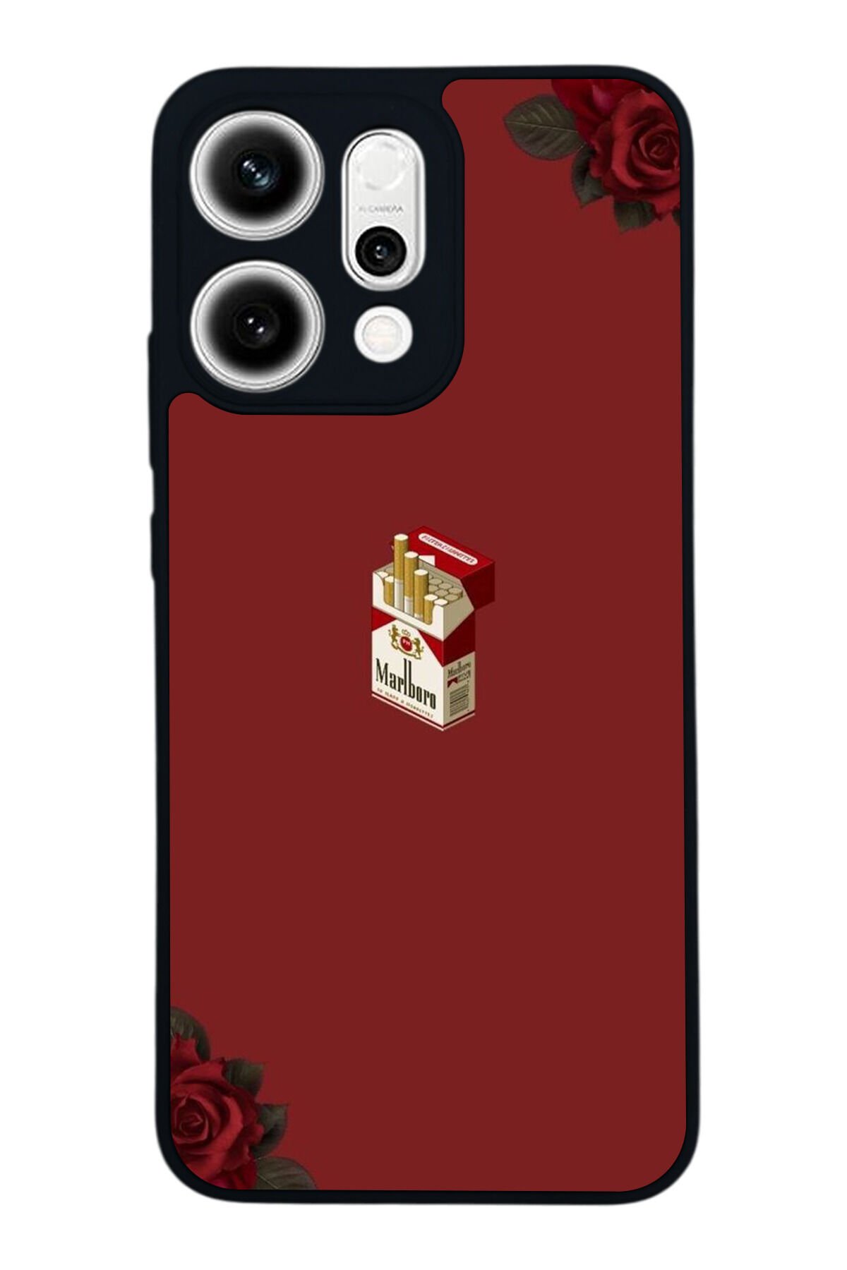 Oppo Reno 14 Uyumlu Kirmizi Tasarımlı Glossy Premium Kılıf