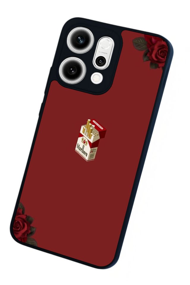 Oppo Reno 14 Uyumlu Kirmizi Tasarımlı Glossy Premium Kılıf