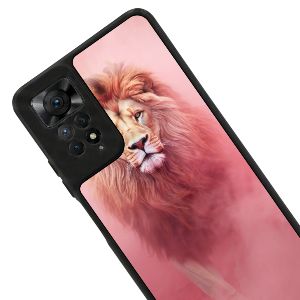 Xiaomi Redmi Note 12 Pro Uyumlu Aslan Tasarımlı Glossy Premium Kılıf